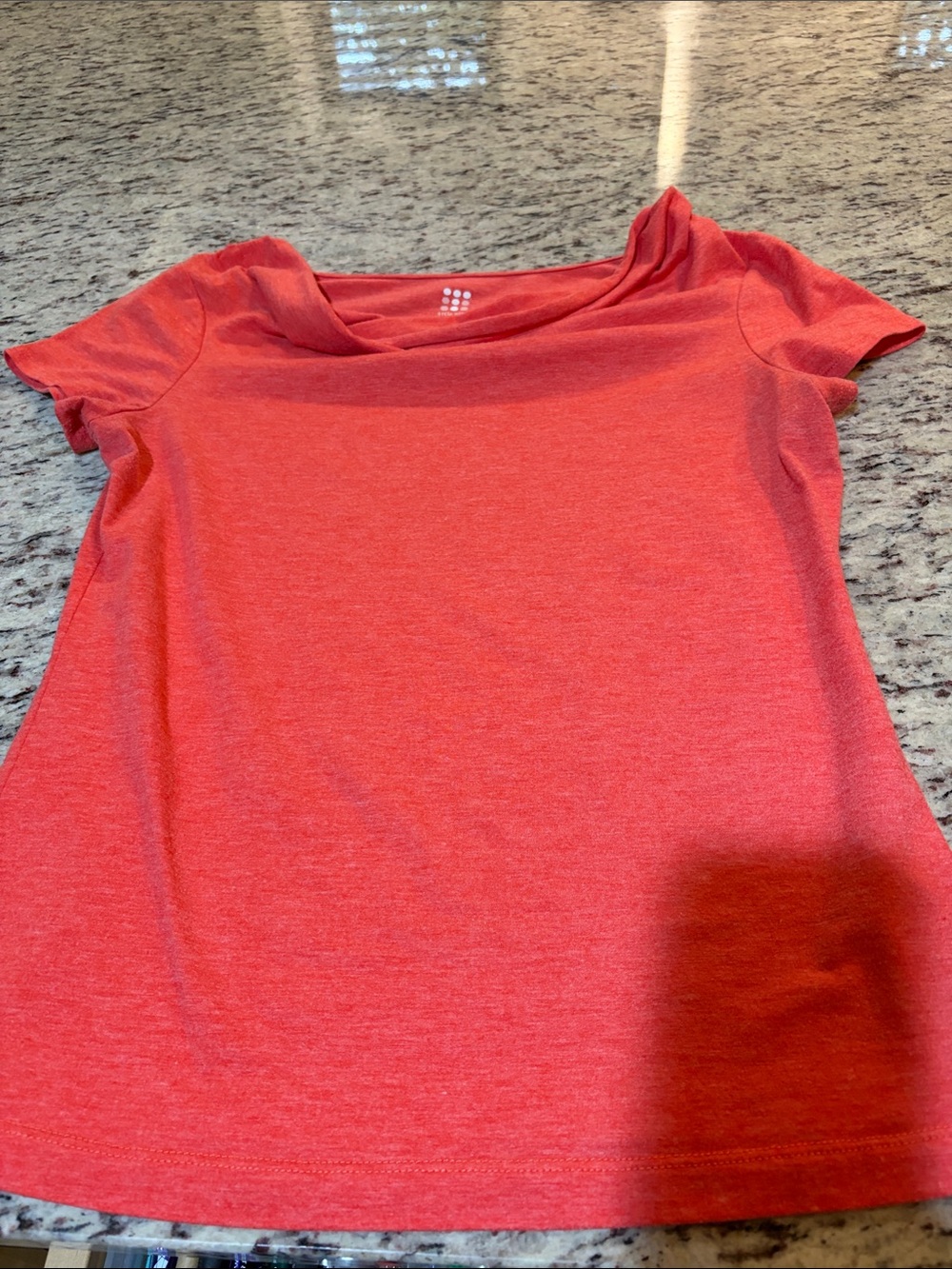 Title Nine Coral Short Sleeve Scoop Neck Tee
